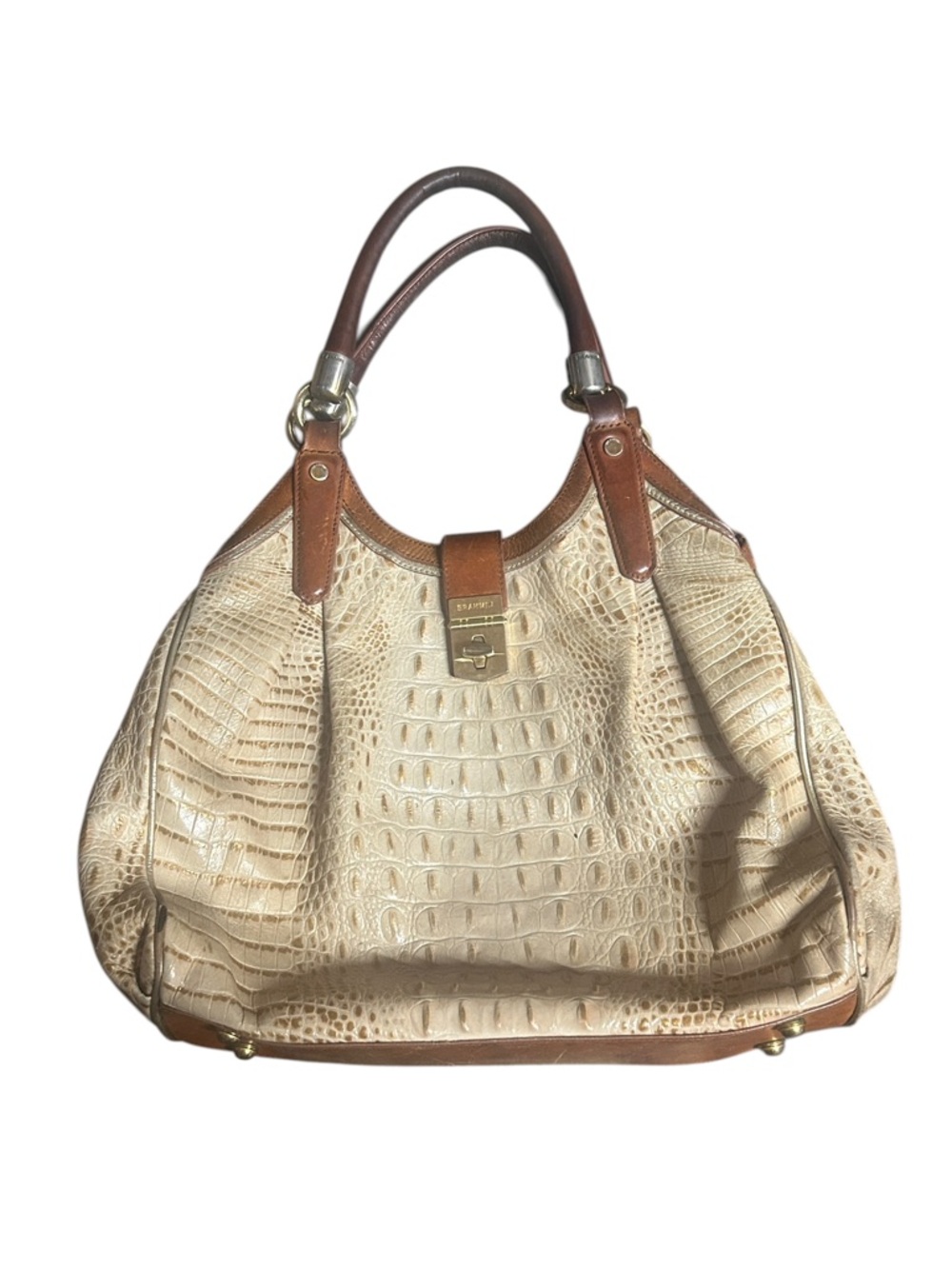 Brahmin Elisa hobo/satchel crocodile-embossed leather handbag